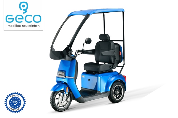 Geco Senio U1 Elektro Seniorenmobil mit Magnetbremse + Überdachung 6-25km/h